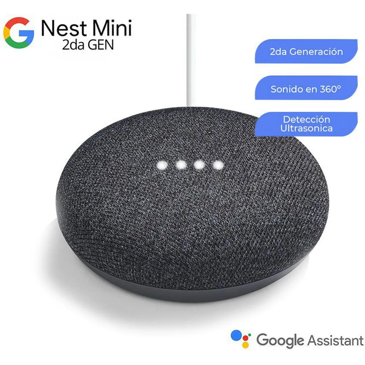 GOOGLE - Google nest mini 2 asistente de voz inteligente parlante 2022