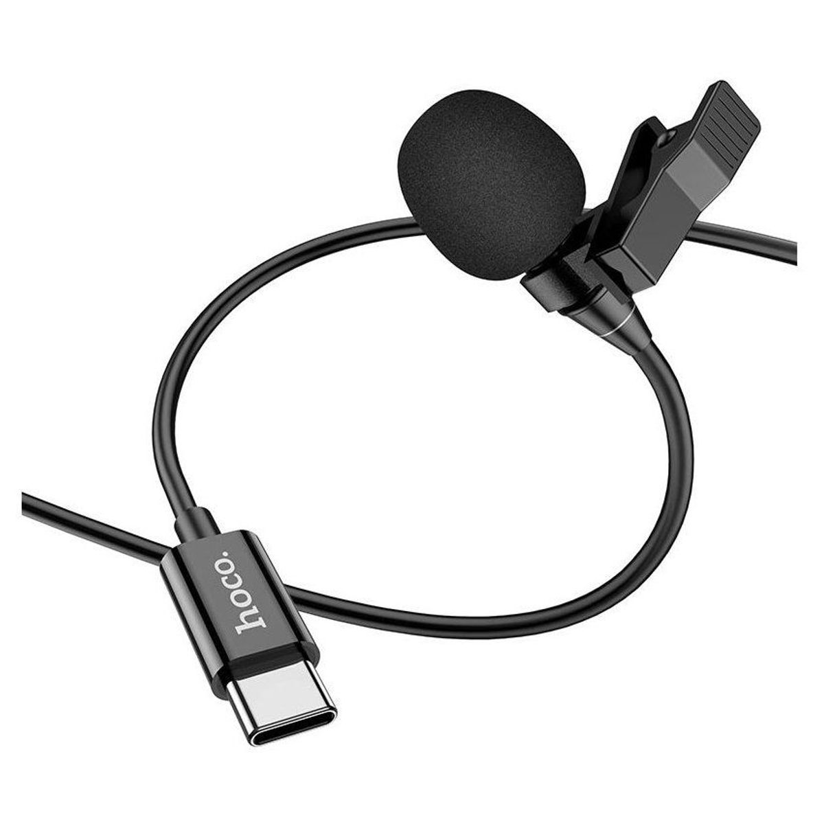 HOCO - Microfono solapero usb-c lavalier perchero 2m 360° portatil