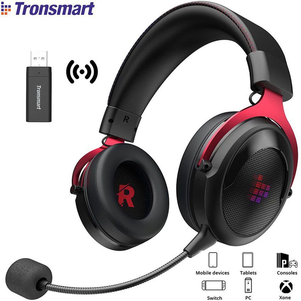 TRONSMART - Audifonos gamer tronsmart shadow 7.1 bt-negro