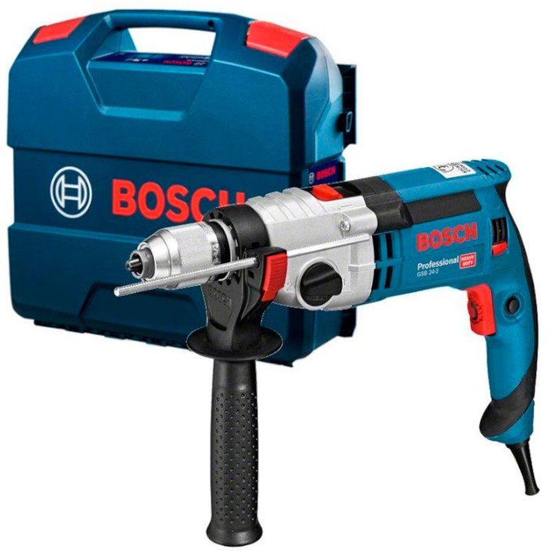 BOSCH - Taladro Percutor Bosch GSB 24-2 V.V.R. L-Boxx  1/2"  -  1100w