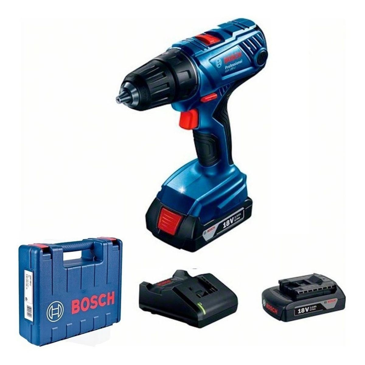 BOSCH - Taladro Atornillador Bosch GSR 180 LI 18V + 2 Bat x 2.0Ah MP