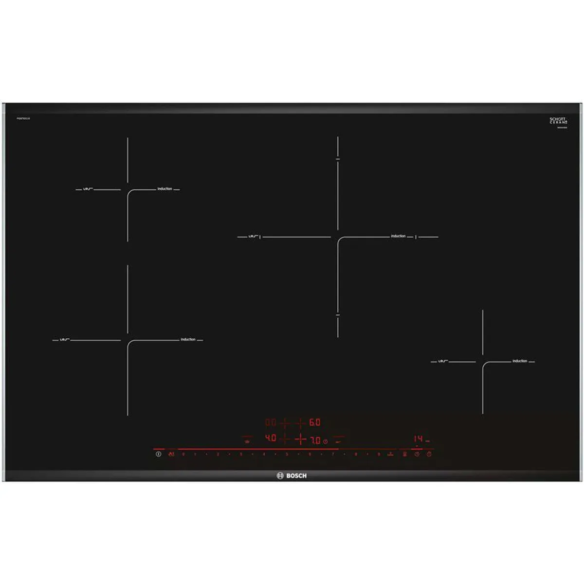 BOSCH - Cocina encimera de inducción bosch pie875dc1e negro 80 cm