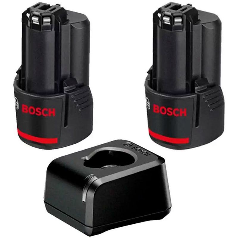 BOSCH - Kit 2 baterías + cargador bosch 12v 2.0 amperios