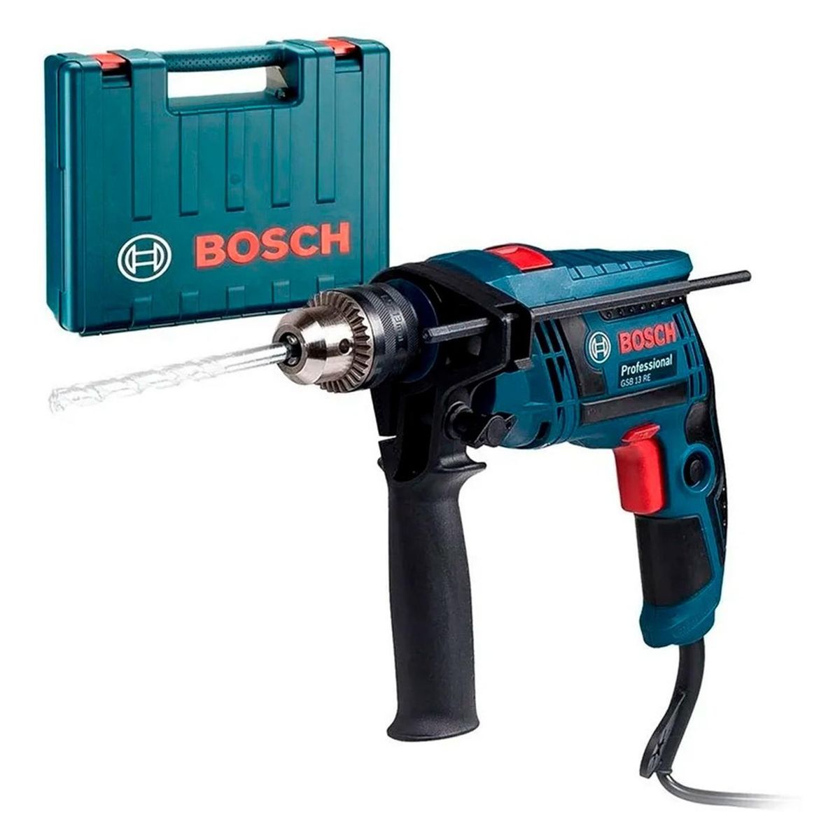 BOSCH - Taladro percutor gsb 13 re bosch 650w + maletin