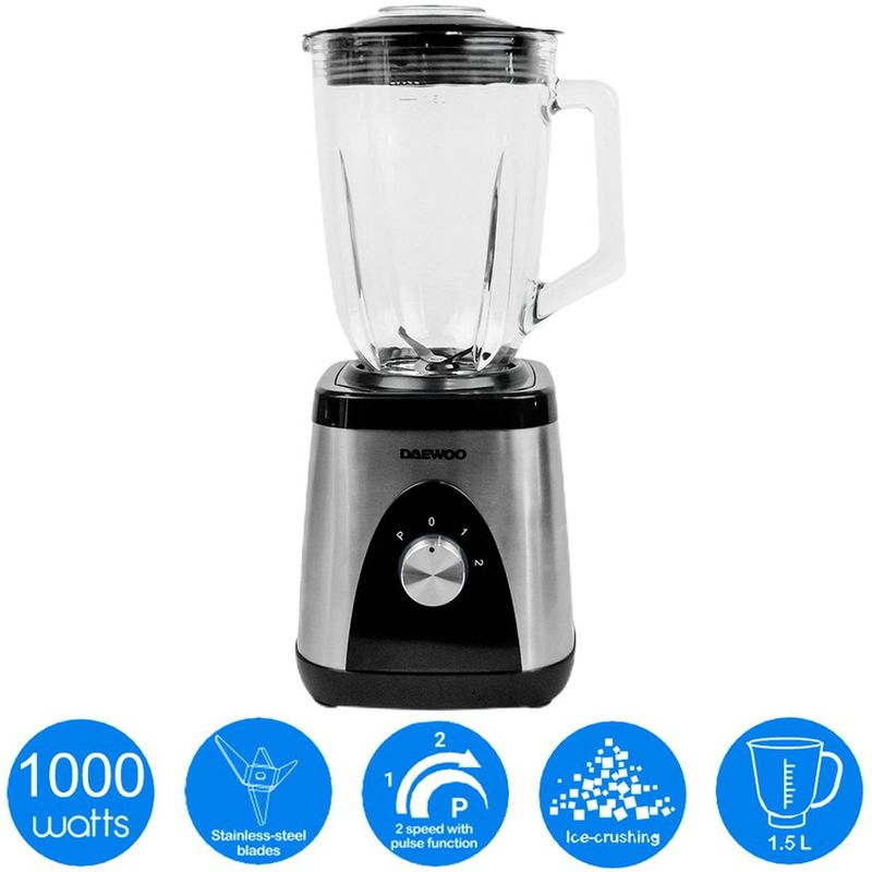 DAEWOO - Licuadora Plateada 1.5L 1000W 2 velocidades DBL-1700c Daewoo