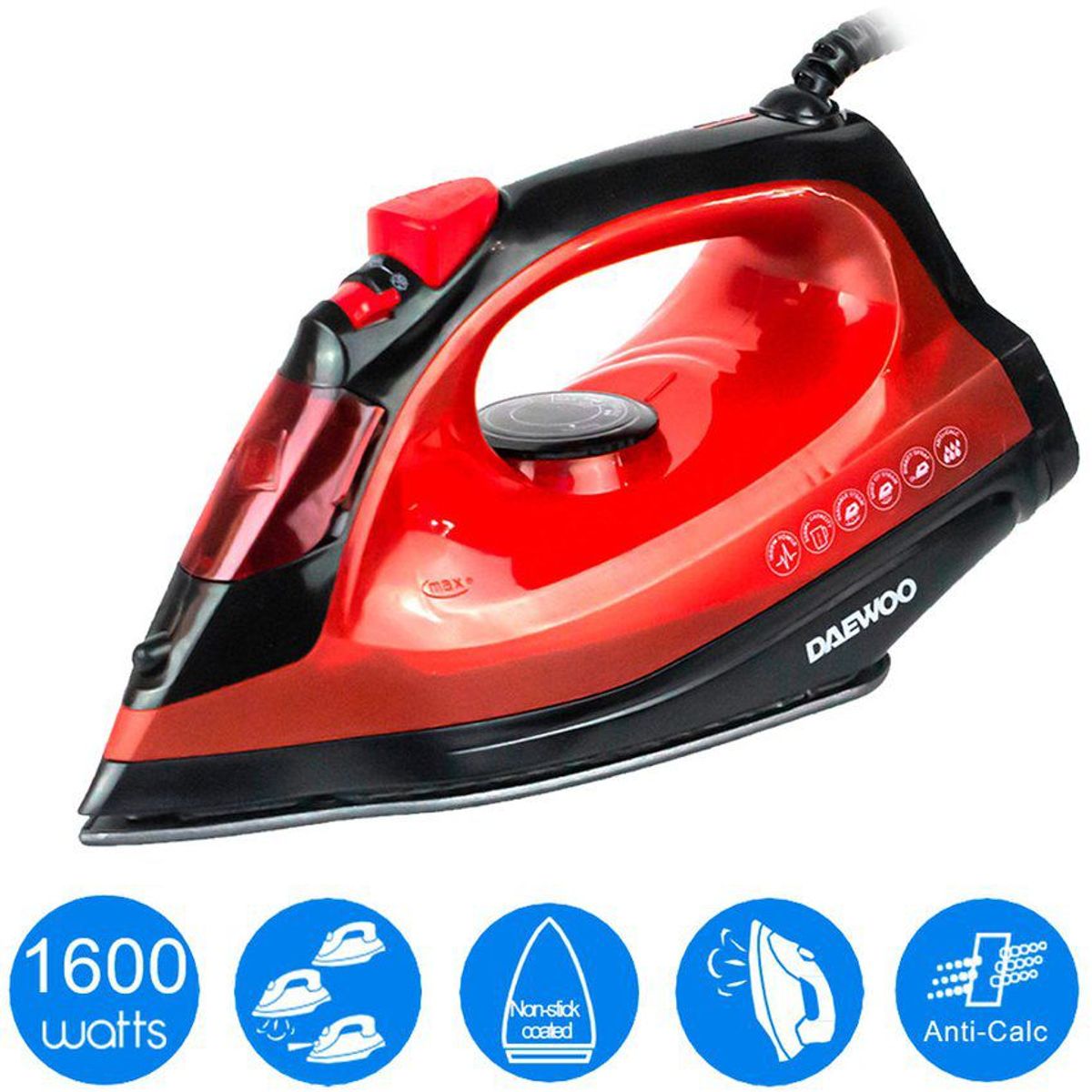 DAEWOO - Plancha roja seco vapor spray daewoo dsi-9252 1600w