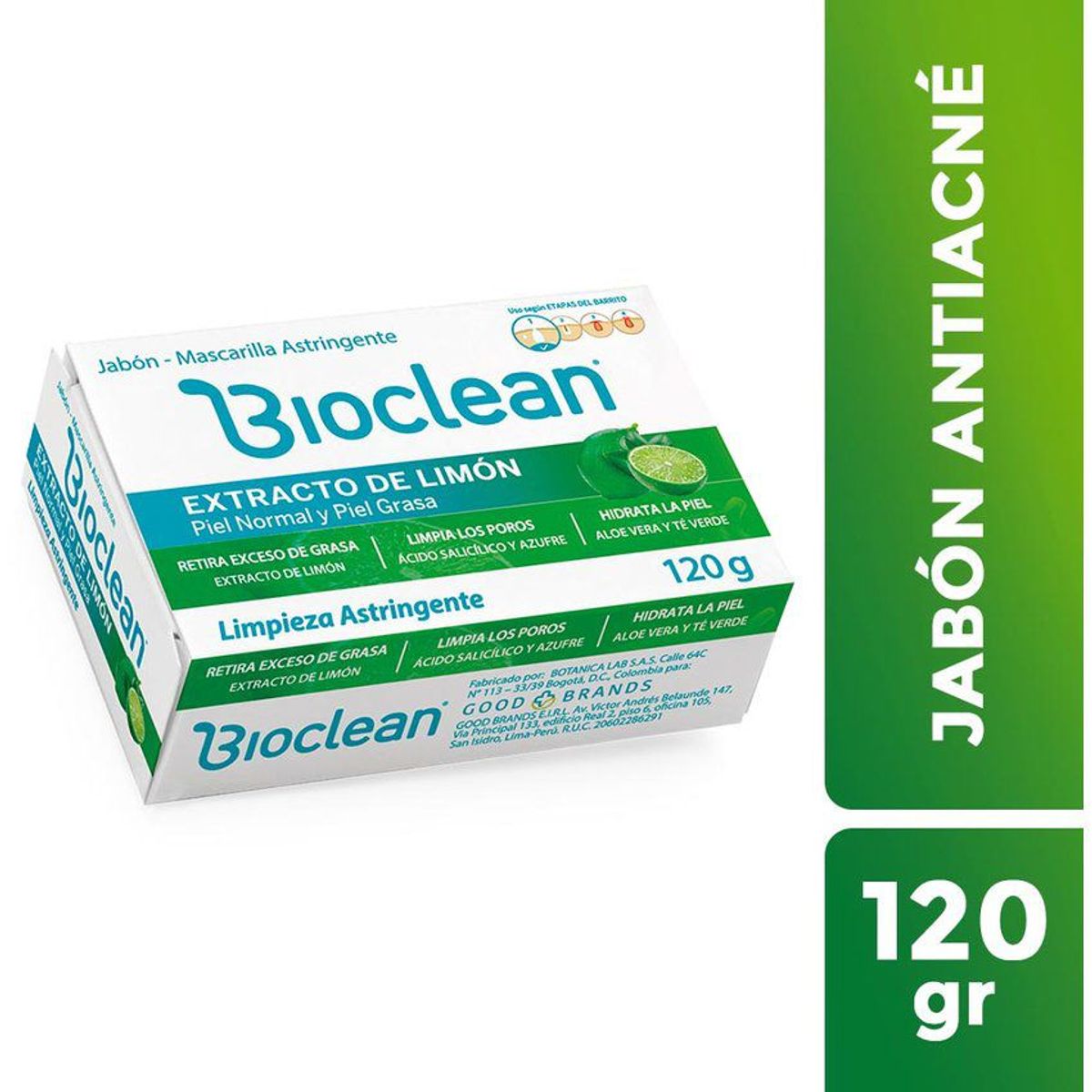 BIOCLEAN - Bioclean jabón antiacné extracto de limón barra 120g._123