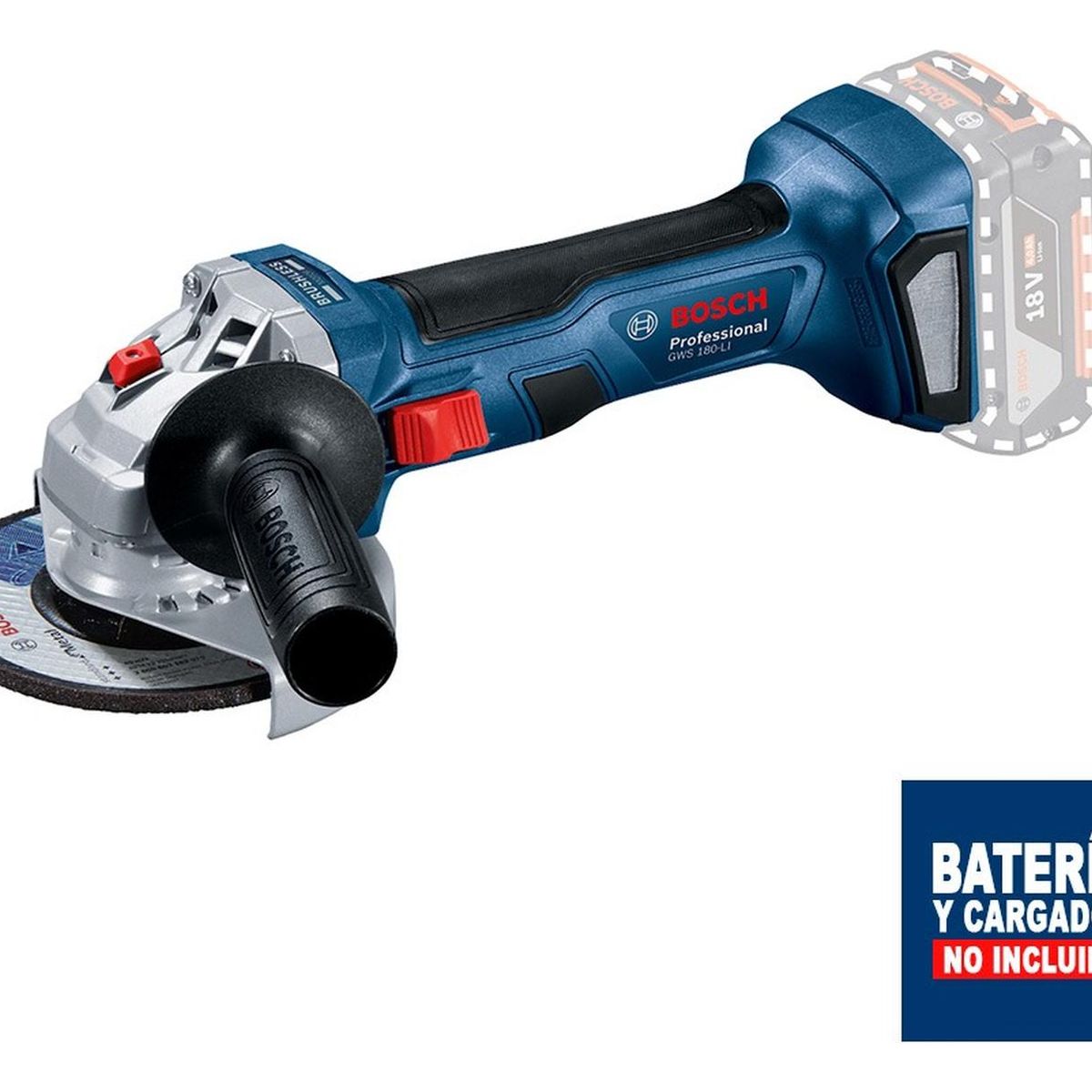 BOSCH - Esmeril amoladora bosch  5" gws 180 li sin batería