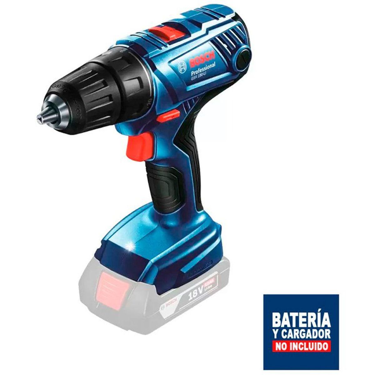 BOSCH - Taladro atornillador bosch gsr 180-li 18v sin batería