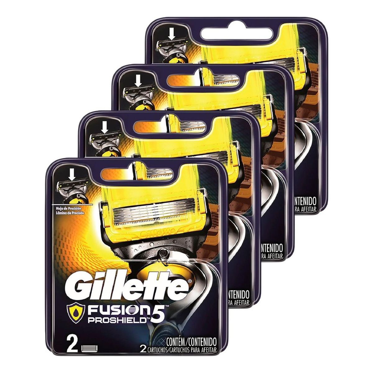 GILLETTE - Gillette fusion5 proshield cartuchos 2 unidades packx4