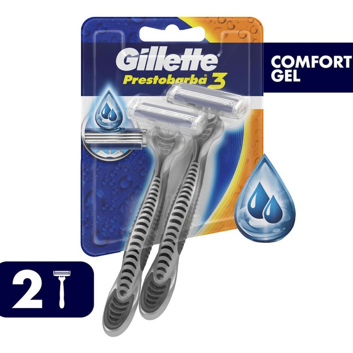 GILLETTE - Gillette prestobarba3 máquinas afeitadoras desechables 2 un