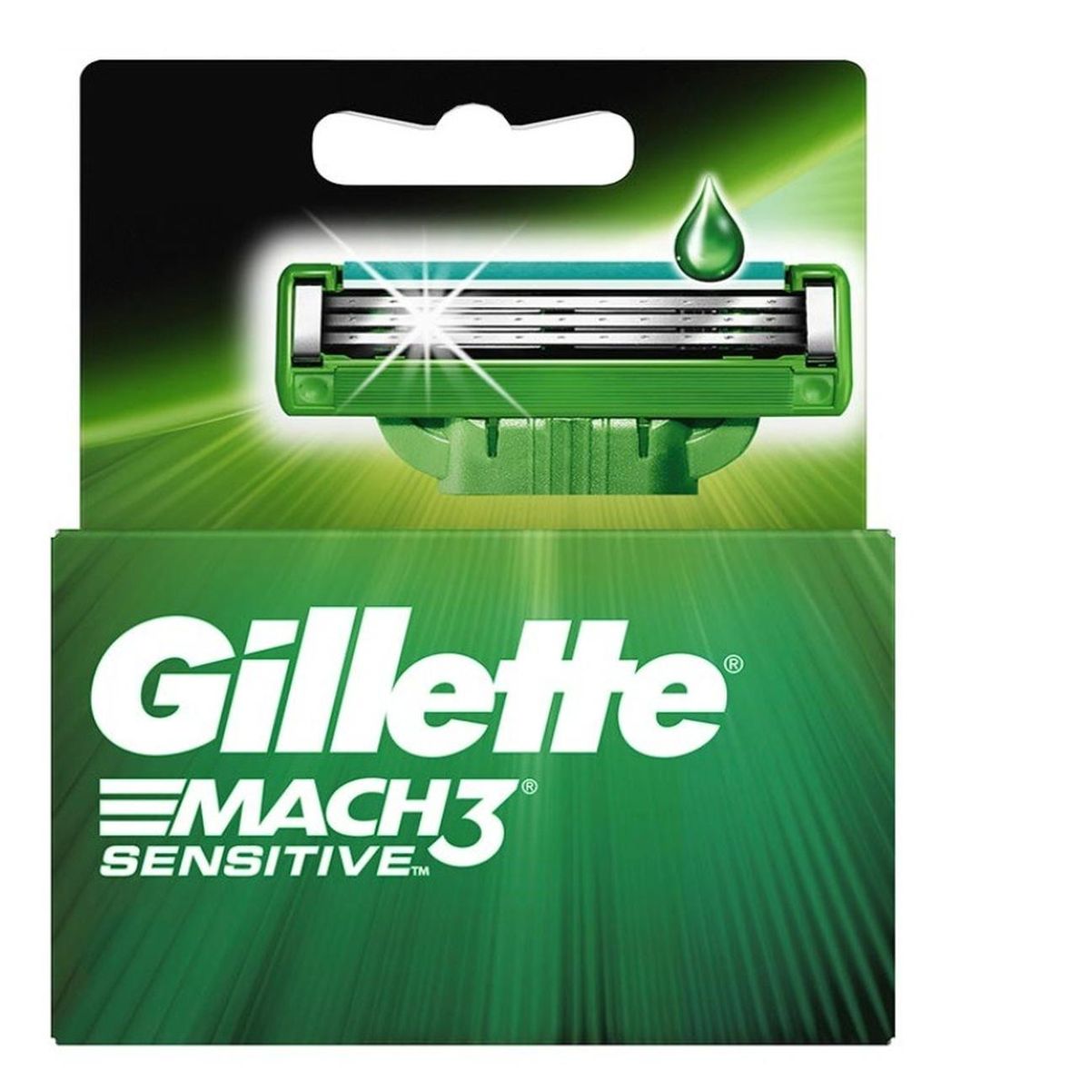 GILLETTE - Gillette mach3 sensitve cartuchos para afeitar 2 unidades
