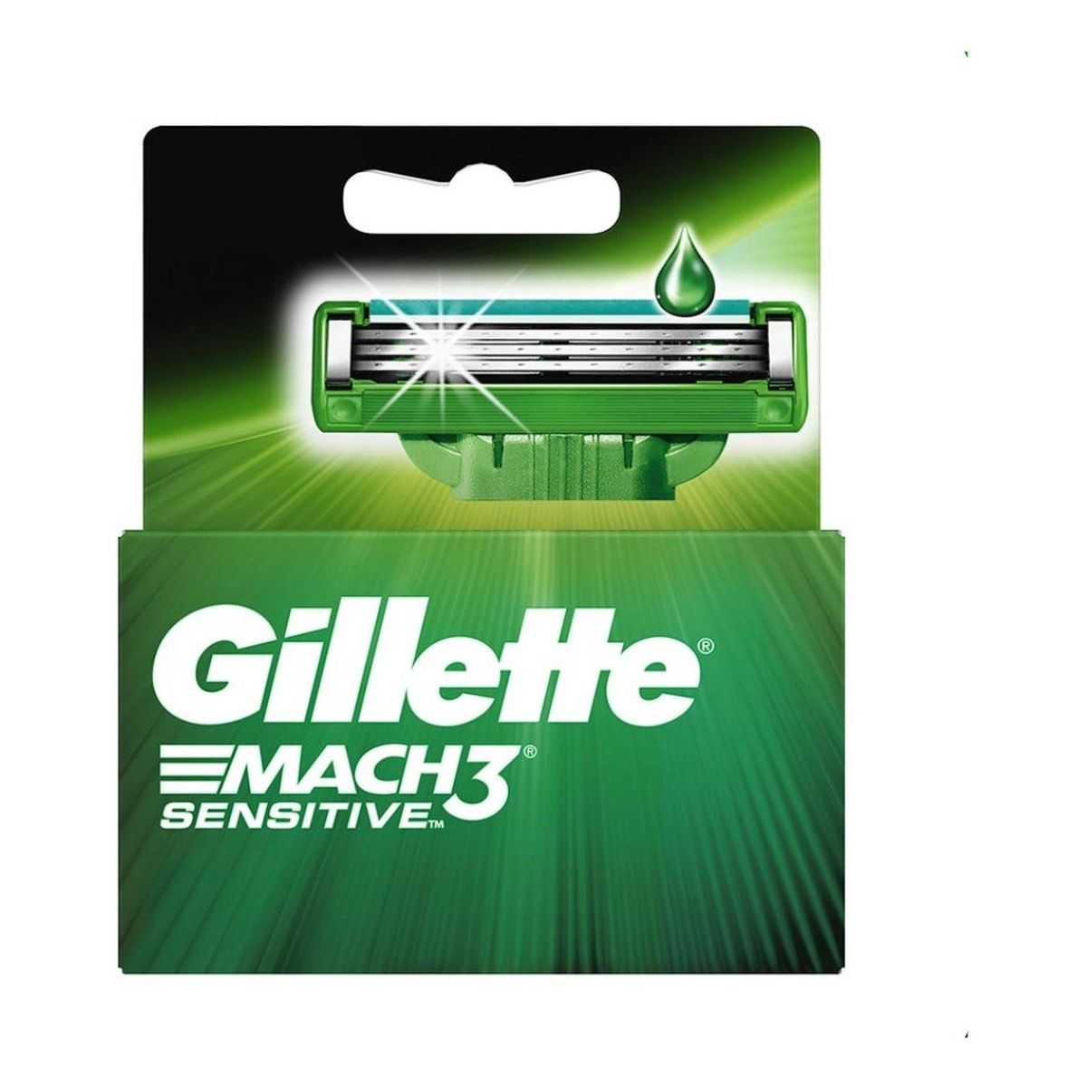 GILLETTE - Gillette mach3 sensitve cartuchos para afeitar 2 unidades
