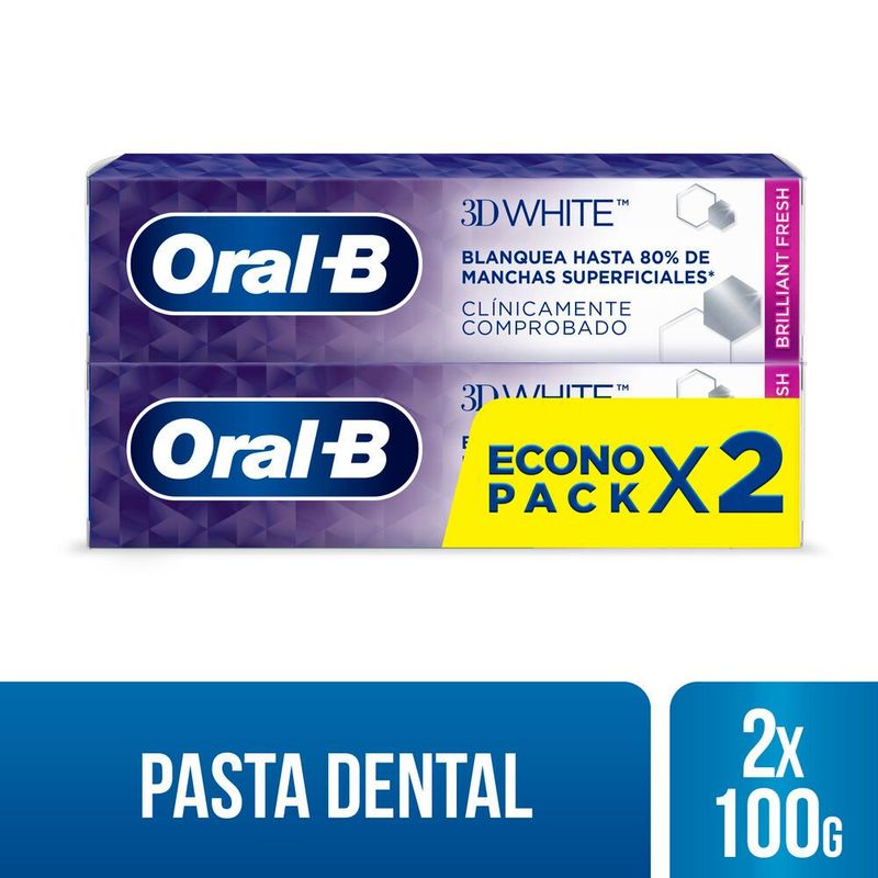 ORAL B - Oral b pasta dental 3d white 76ml x2 unidades