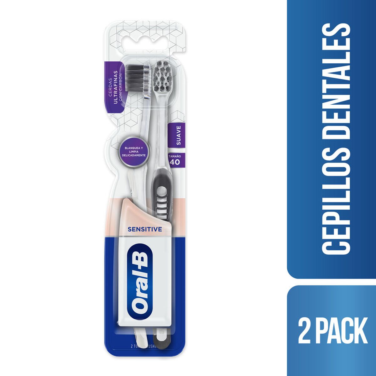 ORAL B - Oral b cepillo dental carbón purification whitening 2un