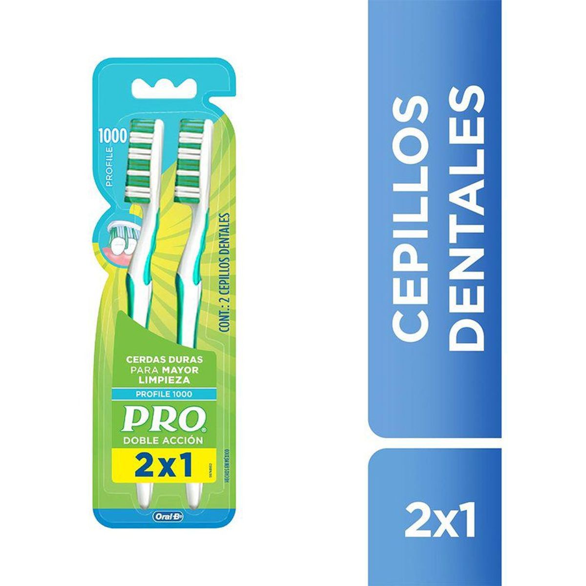 ORAL B - Oral b cepillo dental pro doble acción 2 unidades