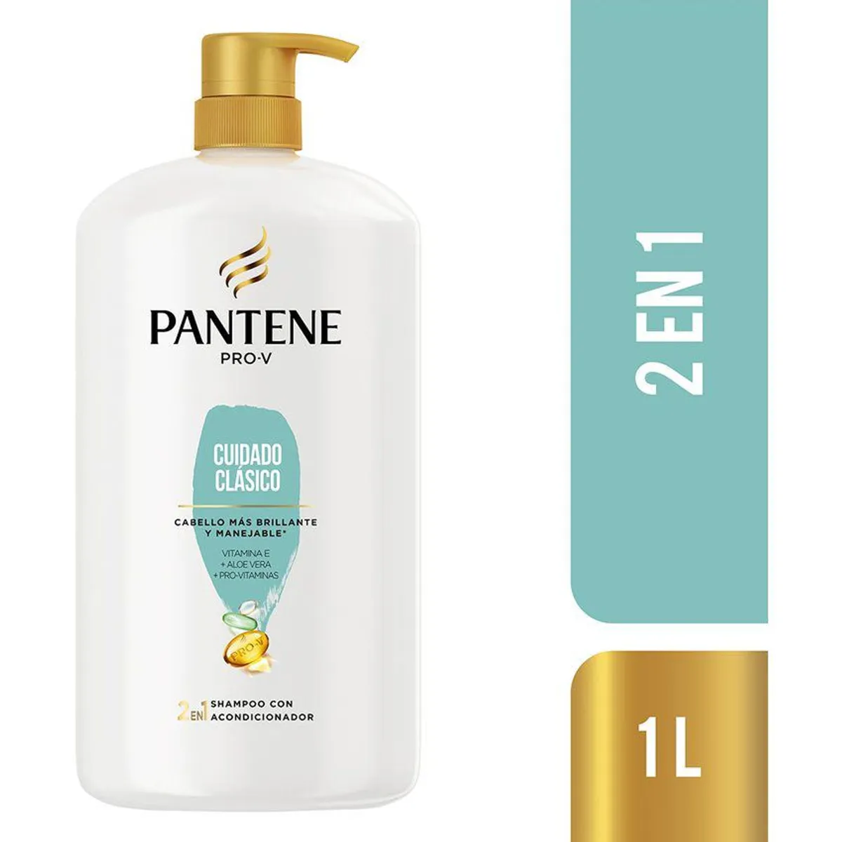 PANTENE - Pantene shampoo con acondicionador 2en1 cuidado clásico 1L