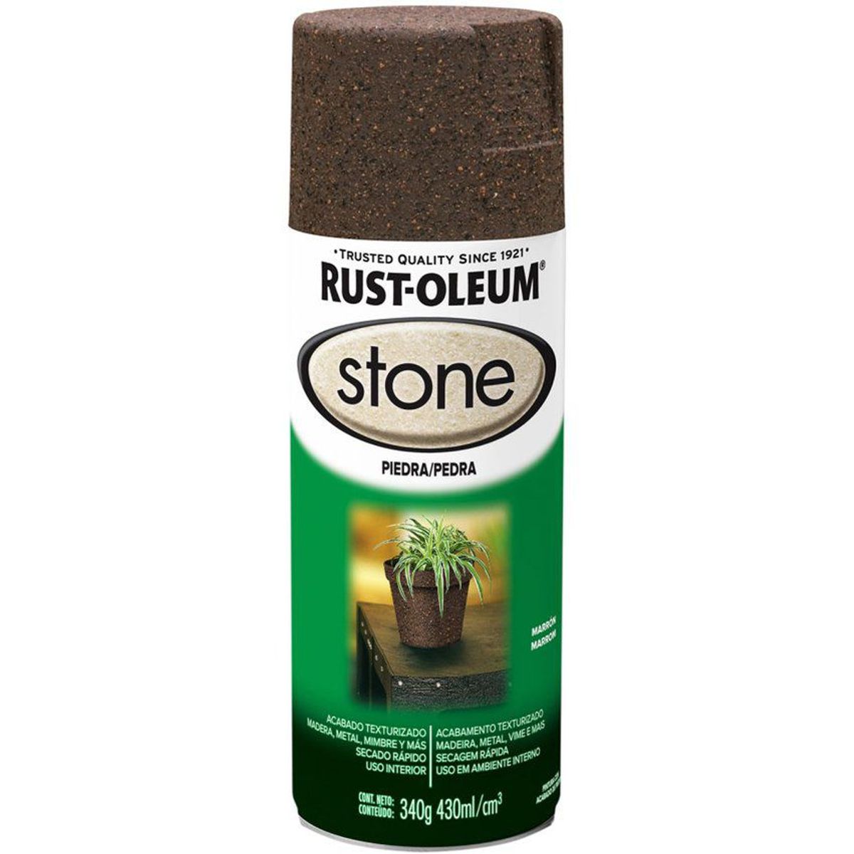 RUST OLEUM - Aerosol acabado piedra marrón 340g