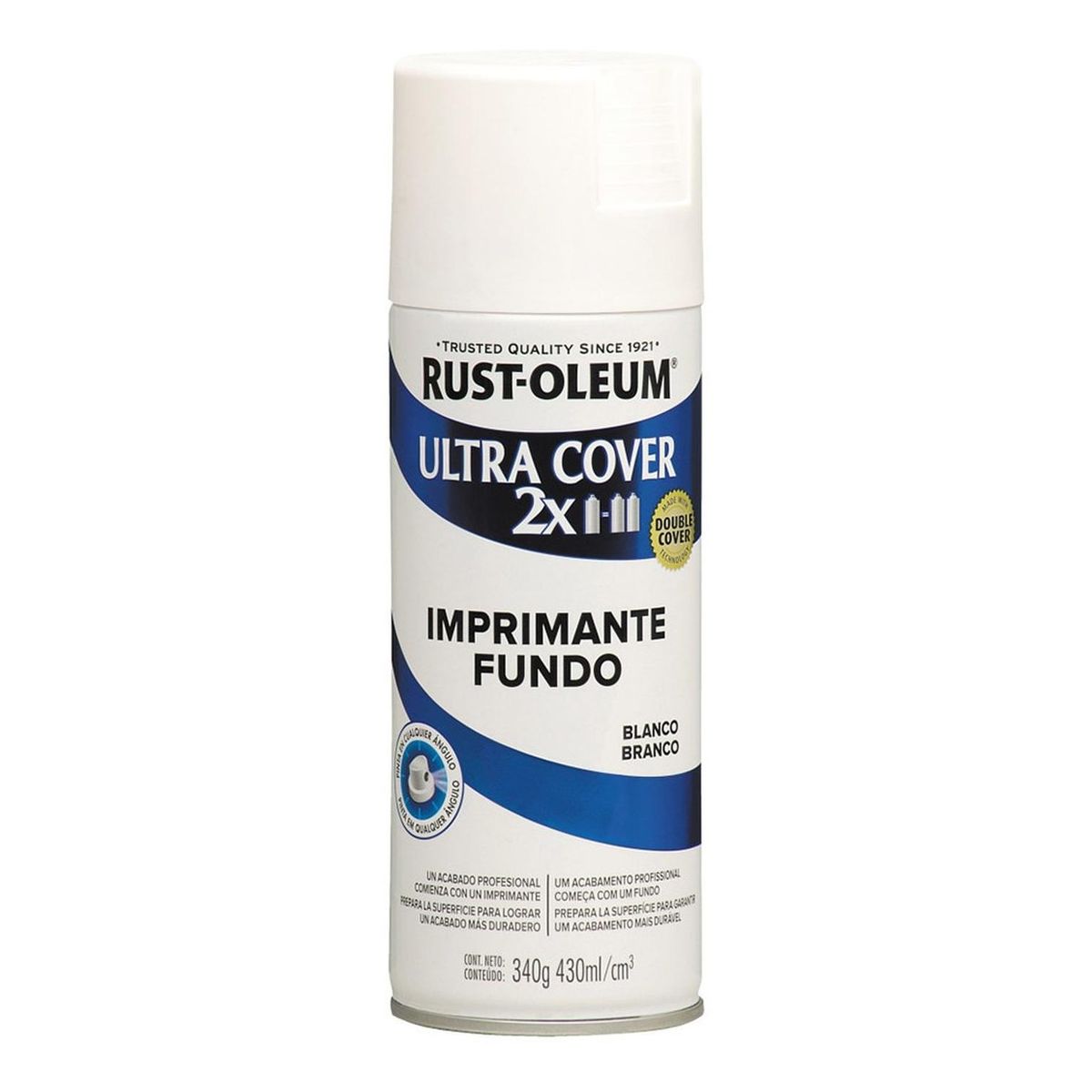 RUST OLEUM - Aerosol multiusos ultra cover 2x imprimante blanco 340g