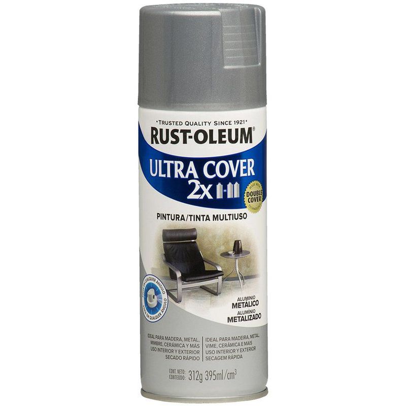 RUST OLEUM - Aerosol multiusos ultra cover 2x aluminio metálico 312g