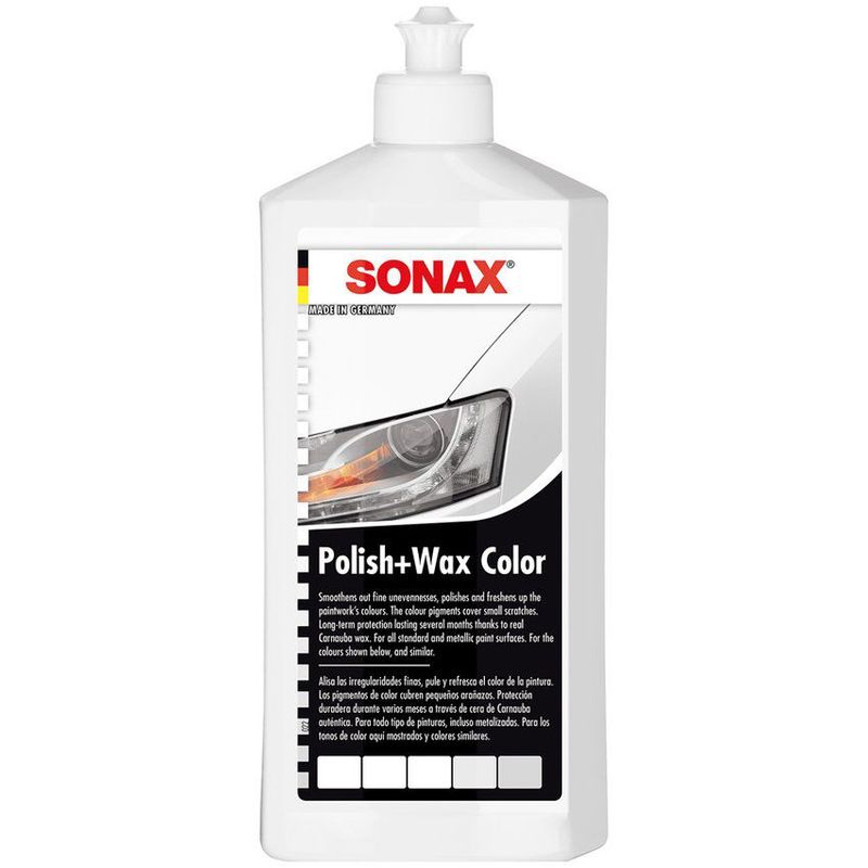 SONAX - Sonax cera polish + wax color blanco 500ml