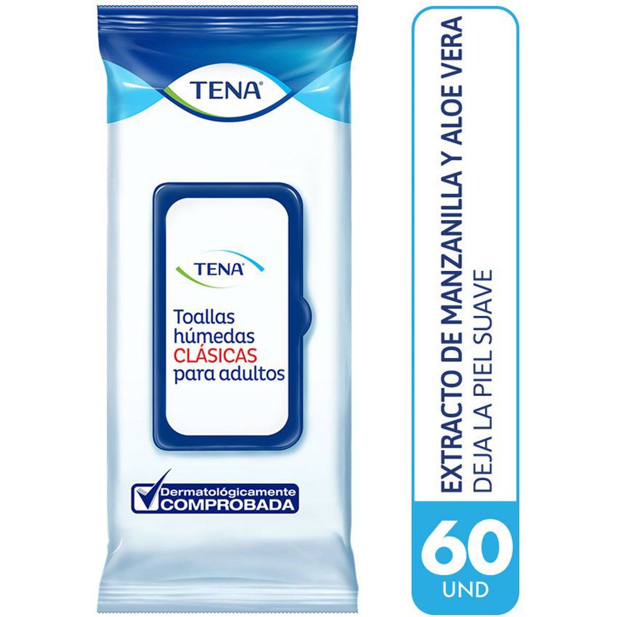 TENA - Toallas húmedas para adultos tena clásicas paquete 60 und
