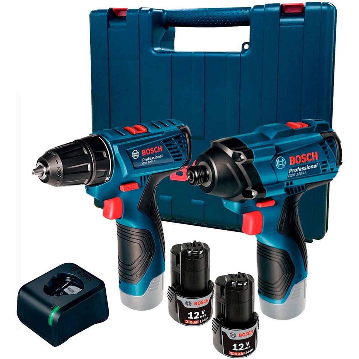 BOSCH - Taladro atornillador gsr 120 + impacto gdr 120 bosch 12v