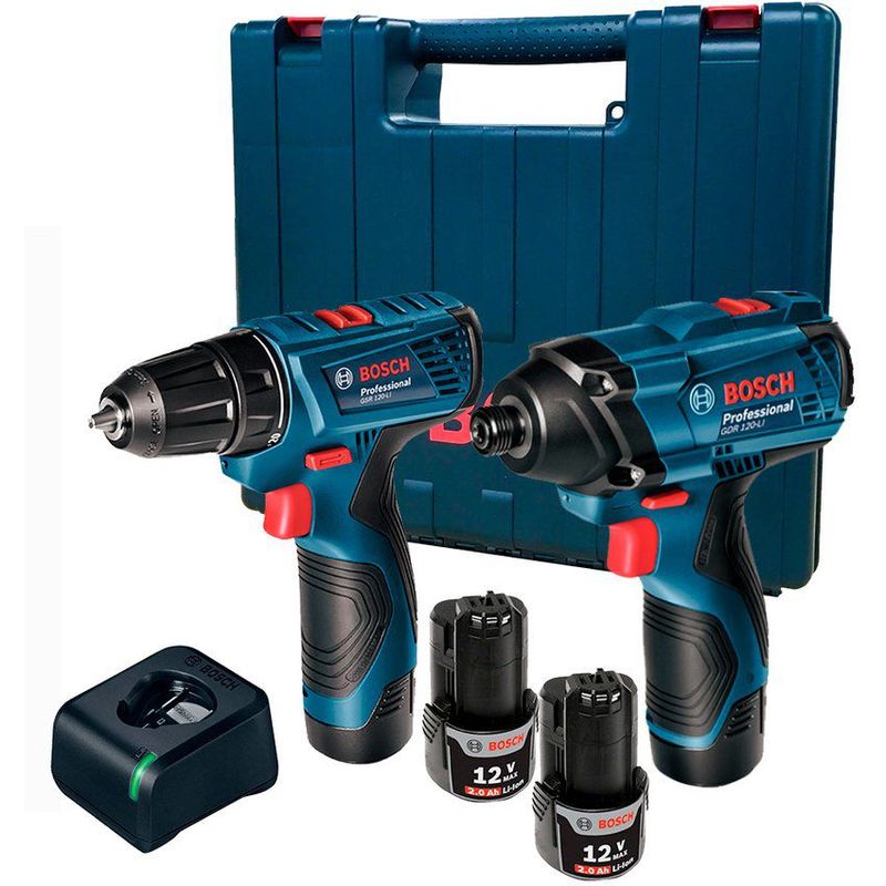 BOSCH - Taladro atornillador gsr 120 + impacto gdr 120 bosch 12v