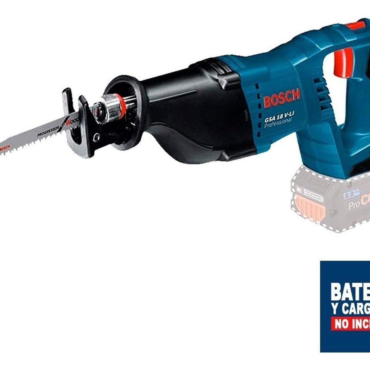 BOSCH - Sierra Sable Inalámbrica Bosch GSA 18V-LI 2700 Cpm (Baretool)