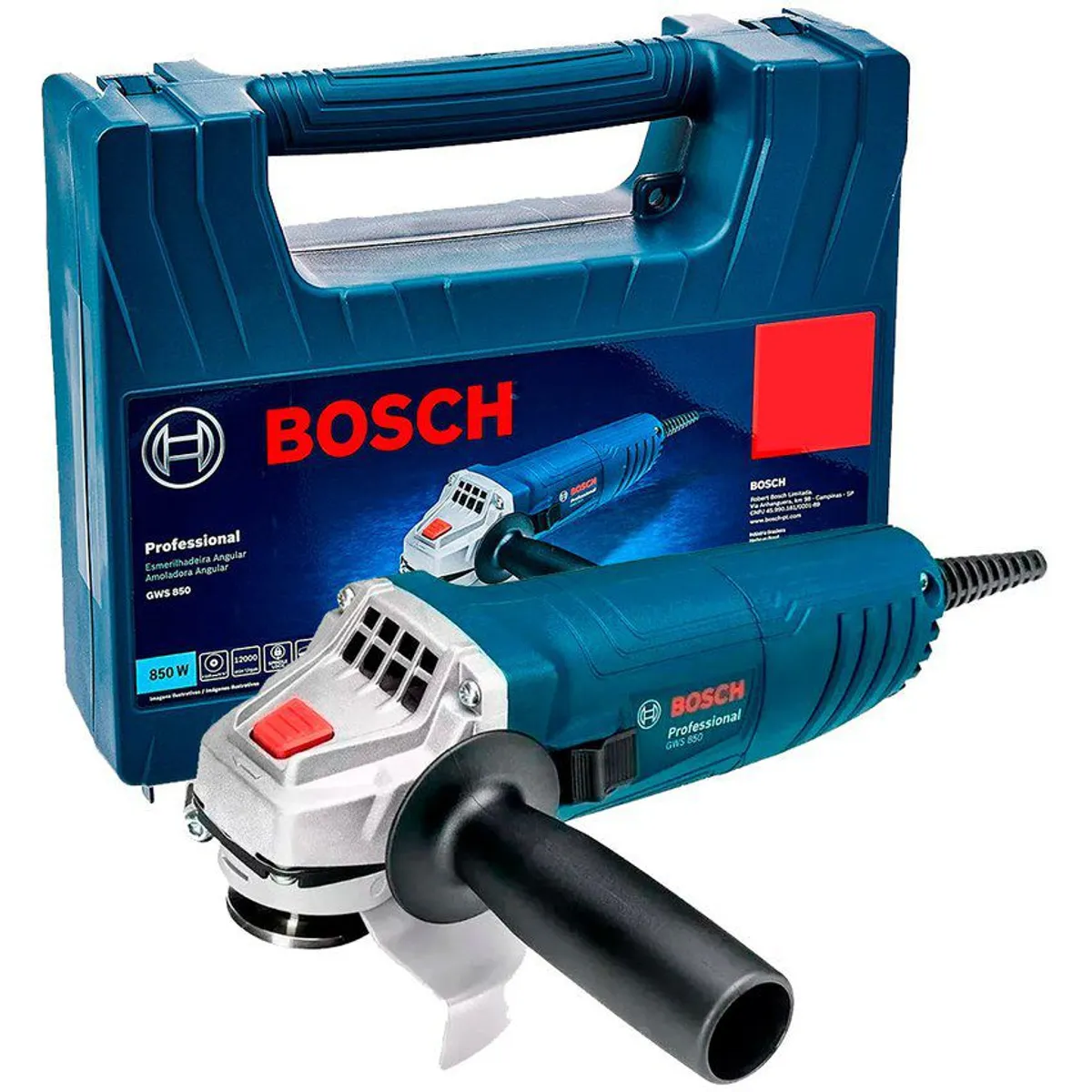 BOSCH - Esmeril amoladora 850w bosch gws 850 nuevo + maleta