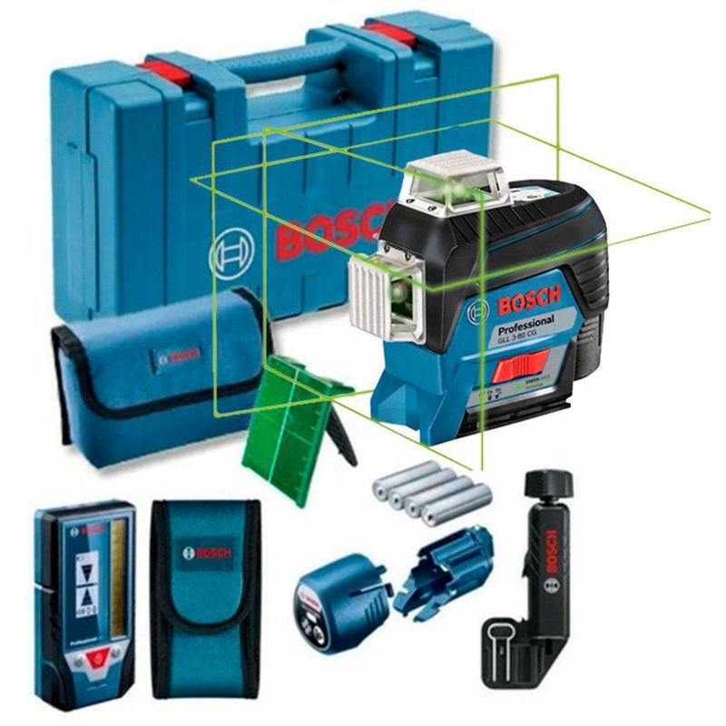BOSCH - Nivel laser verde bosch gll 3-80 cg 360 bluetooth + receptor