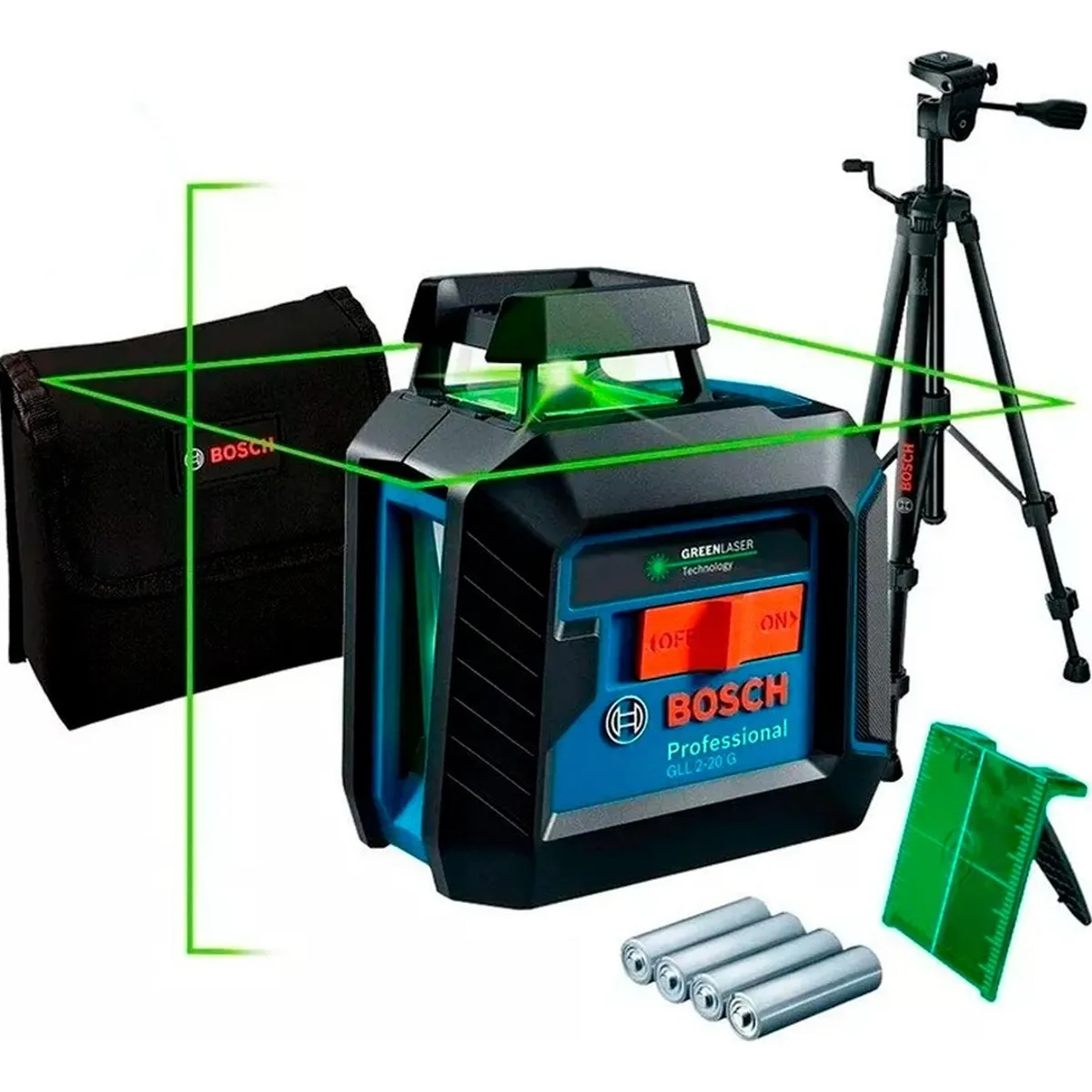 BOSCH - Nivel láser líneas cruzadas verde bosch gll 2-20 g 360º