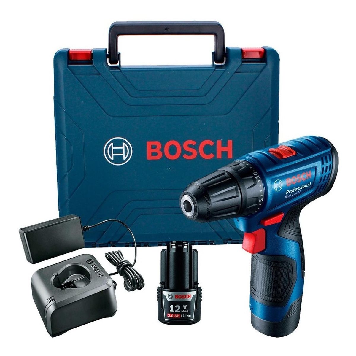 BOSCH - Taladro Atornillador Bosch GSR 120 12v + Baterias + Maleta