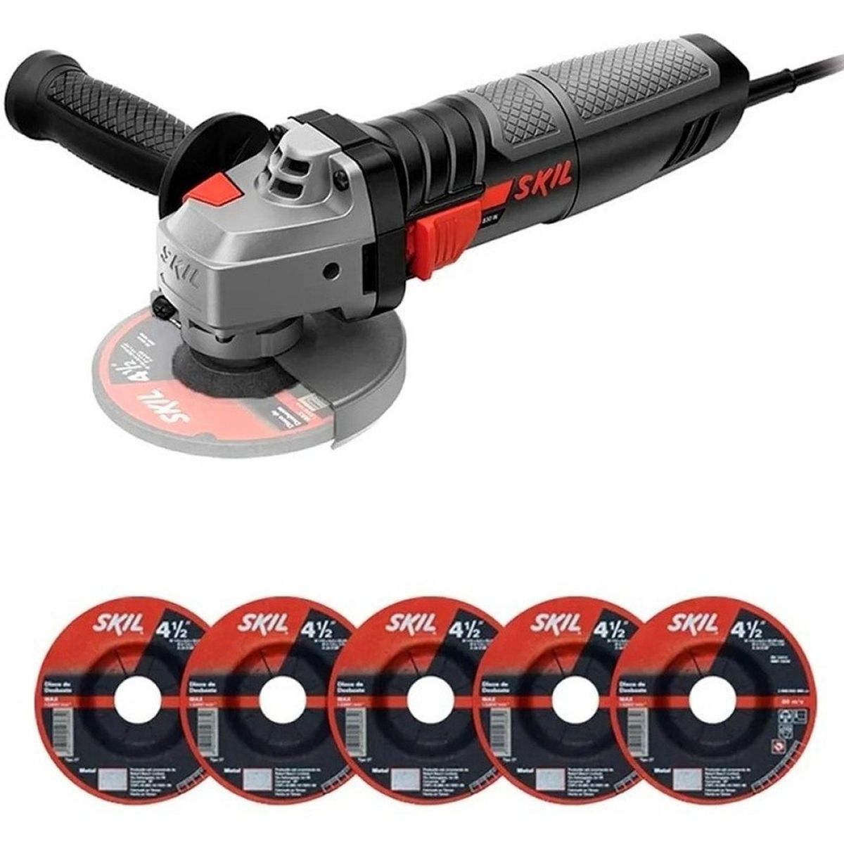 SKIL - Esmeril amoladora  4 1/2" 830w 9004 skil + 5 discos