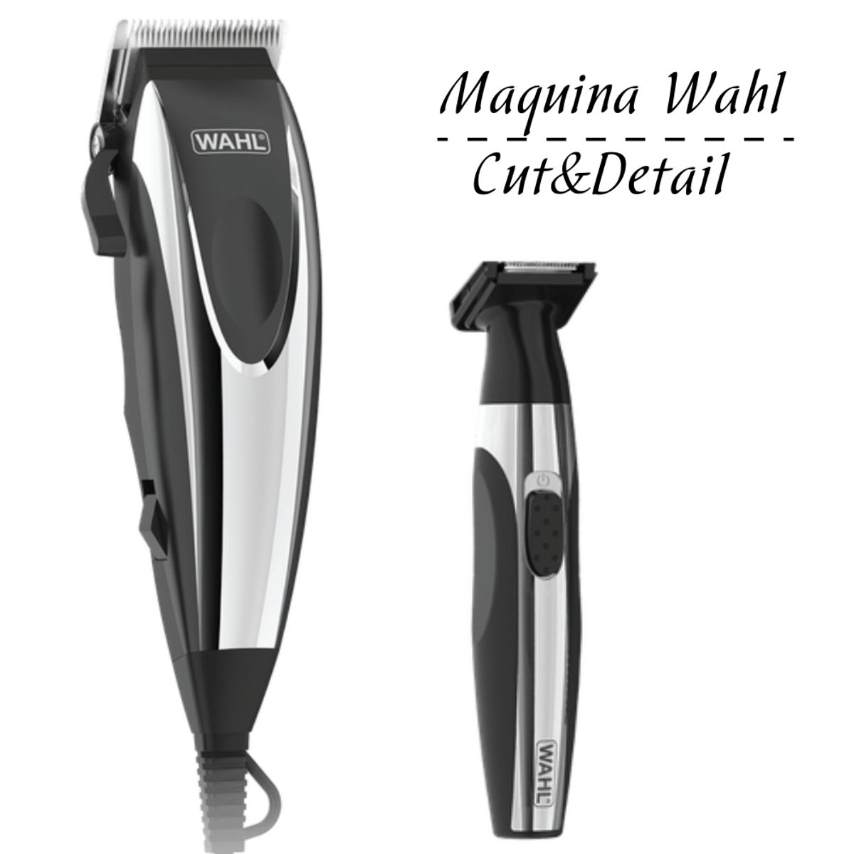 WAHL - Maquina Wahl de Cortar Cabello Cut & Detail 18 Piezas
