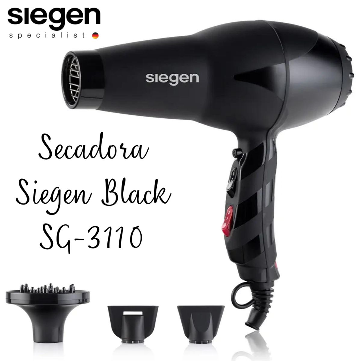 SIEGEN - Secadora de Cabello Profesional Siegen SG-3110