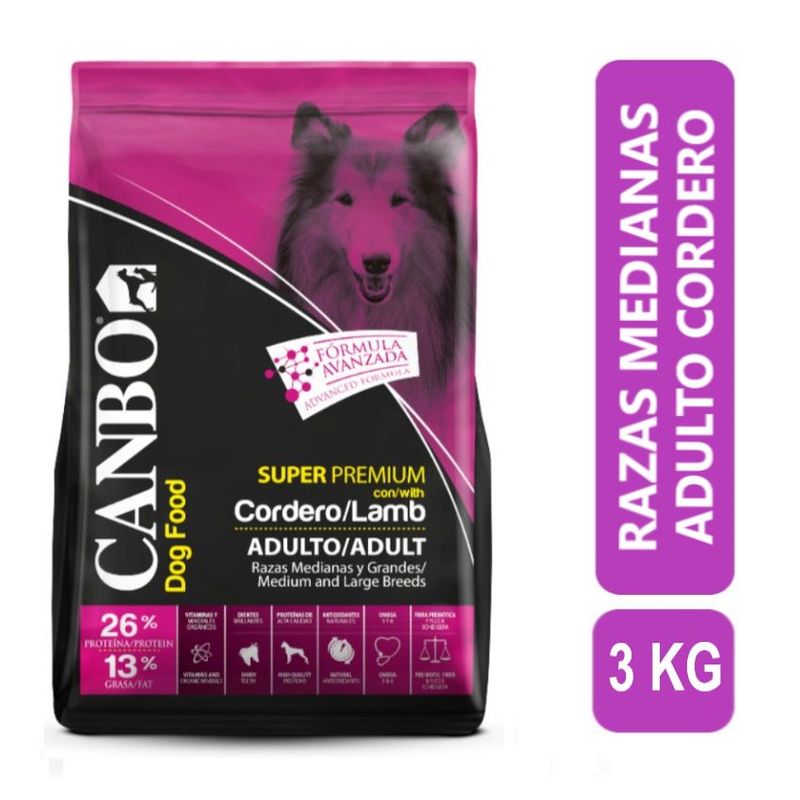 CANBO - Canbo  Súper Premium Adulto Razas Medianas y Grandes 3 Kg