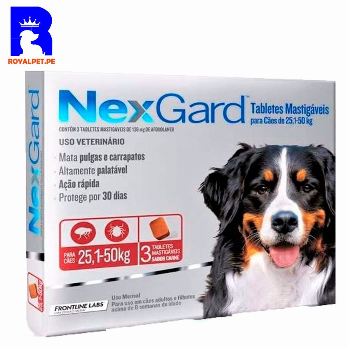 NEXGARD - Antipulgas Para Perros Nexgard 25-50 Kg  x3 Tabletas