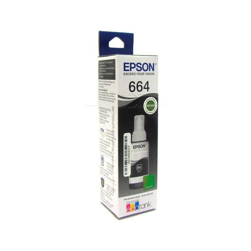 EPSON - Botella de Tinta Epson 664 color negro contenido 70ml