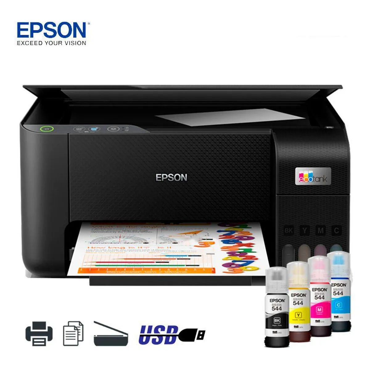 EPSON - Impresora Epson Ecotank L3210 Multifuncional USB