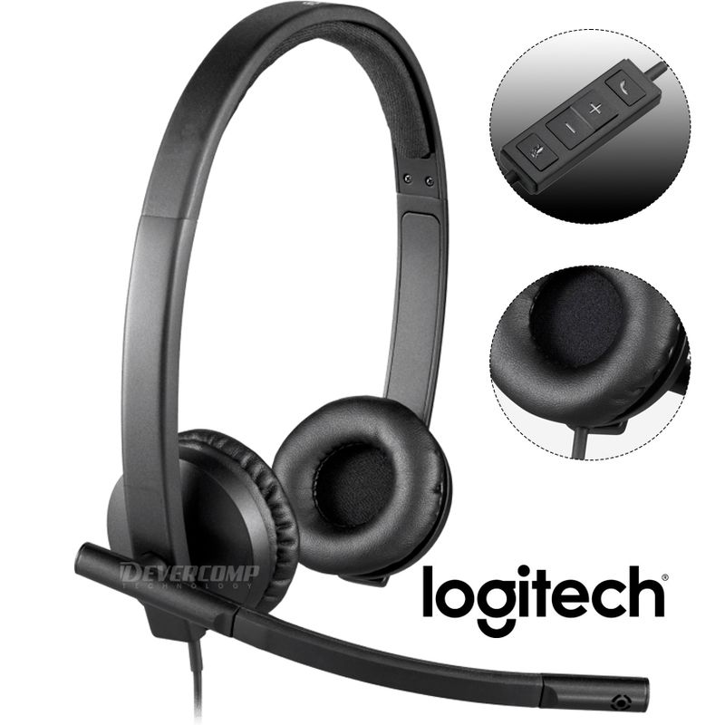 LOGITECH - Audifono Con Microfono Logitech B2B H570E USB Stereo Black