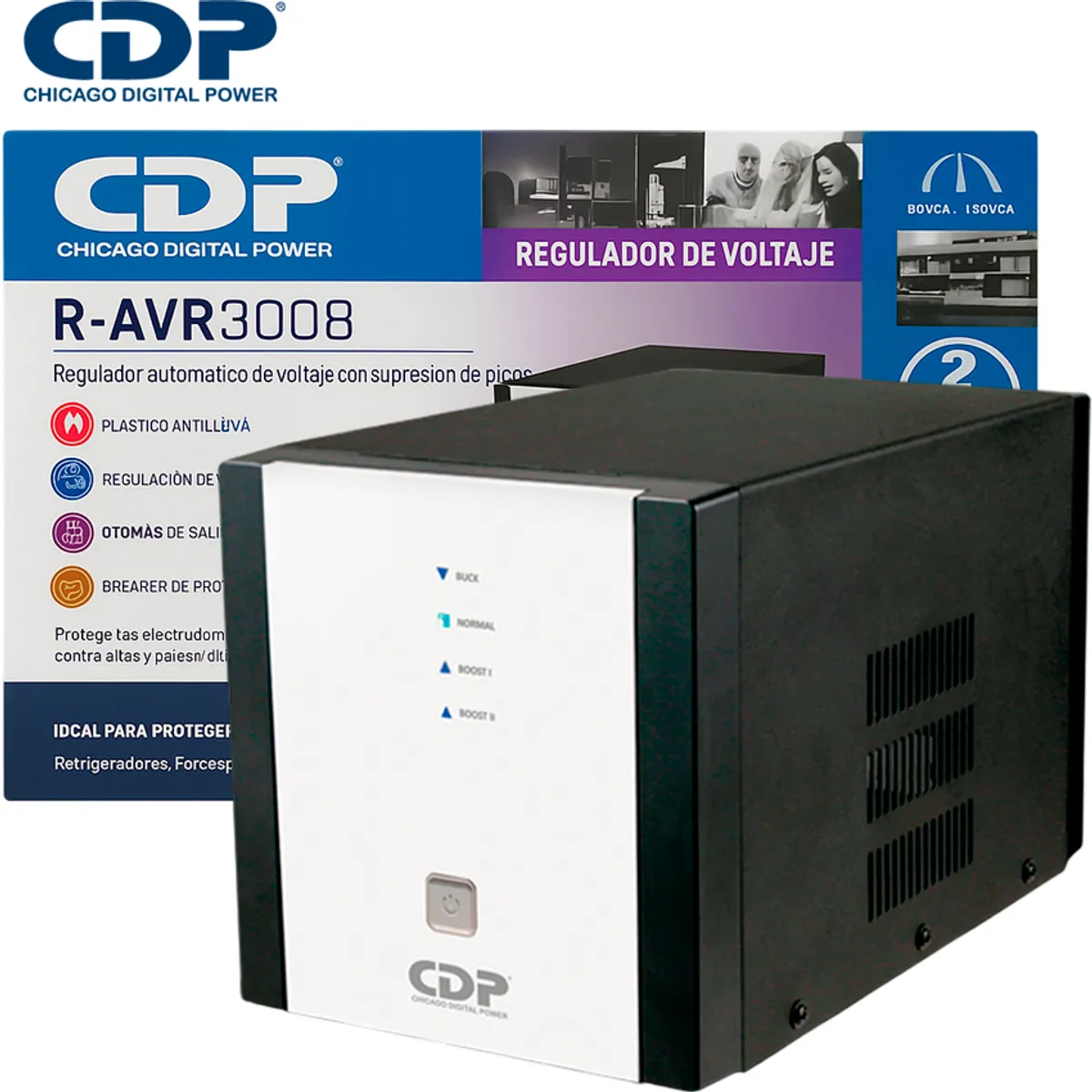 CDP - Estabilizador CDP R-AVR3008I 3000VA / 2400W 8 Salidas