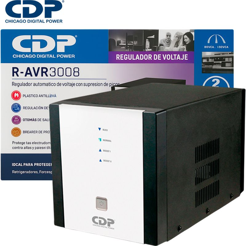 CDP - Estabilizador CDP R-AVR3008I 3000VA / 2400W 8 Salidas
