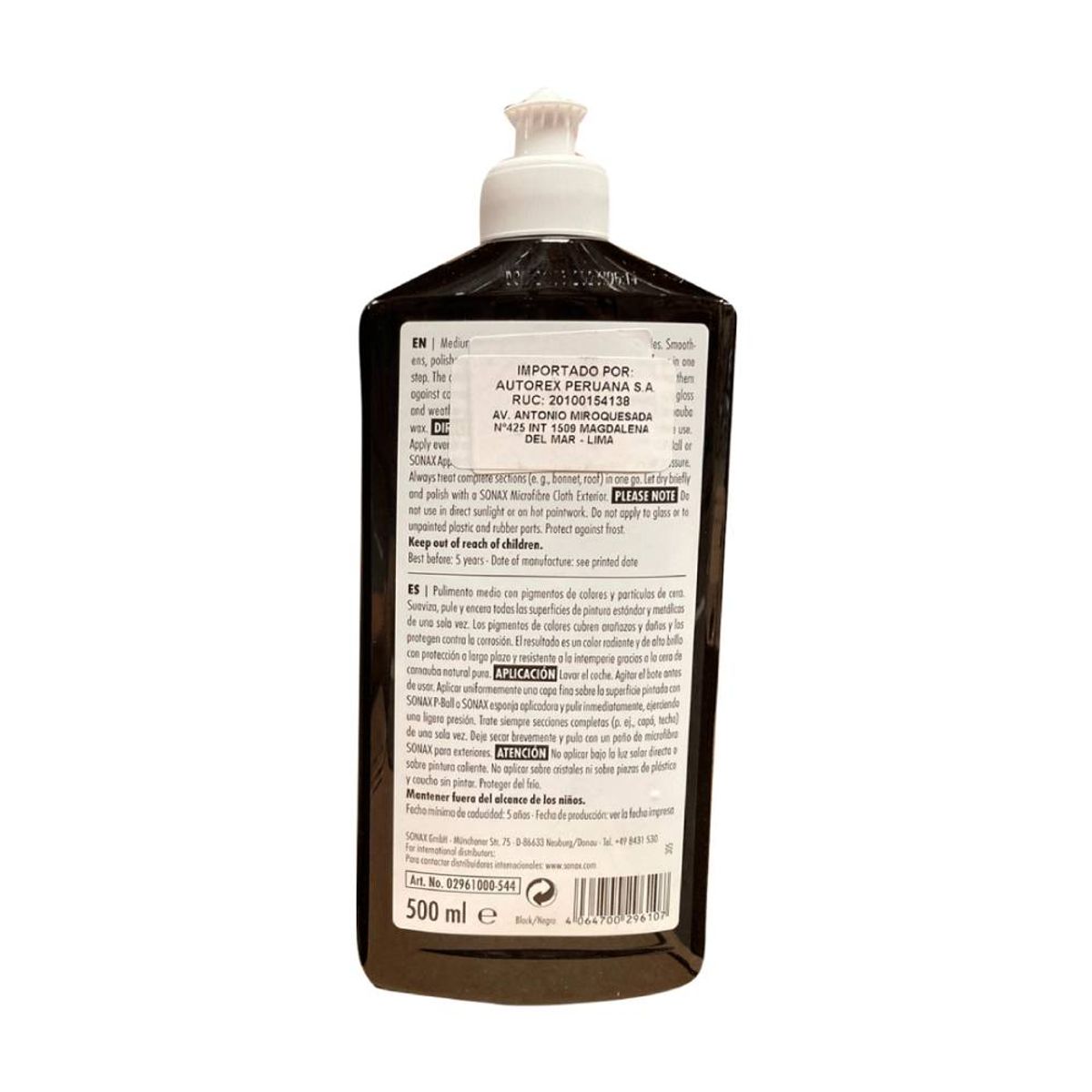 SONAX - CERA SONAX POLISH NEGRO 500 ML