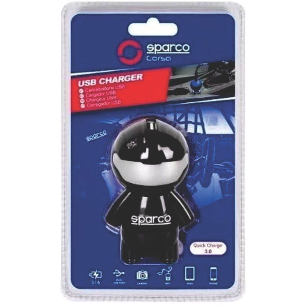 SPARCO - Sparco cargador usb auto black