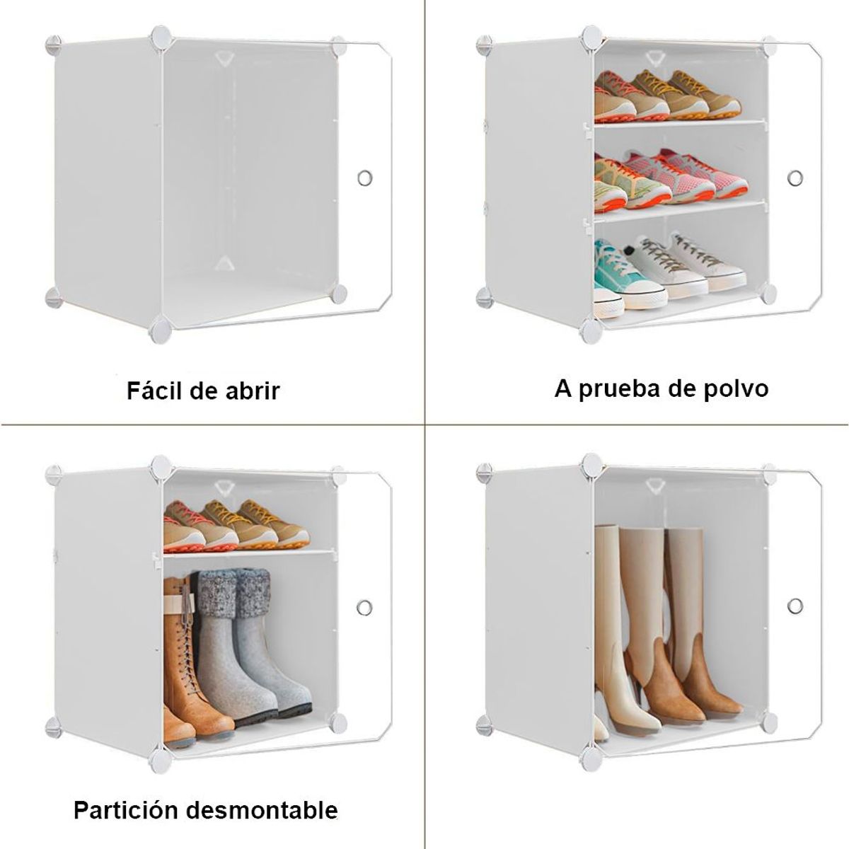 SASHIJA - Zapatera Organizador Armable 9 Niveles Multiusos Blanco