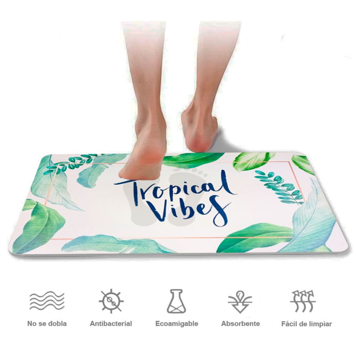 KELLER - Piso Alfombra Super Absorbente Secado Rápido Antideslizante RC