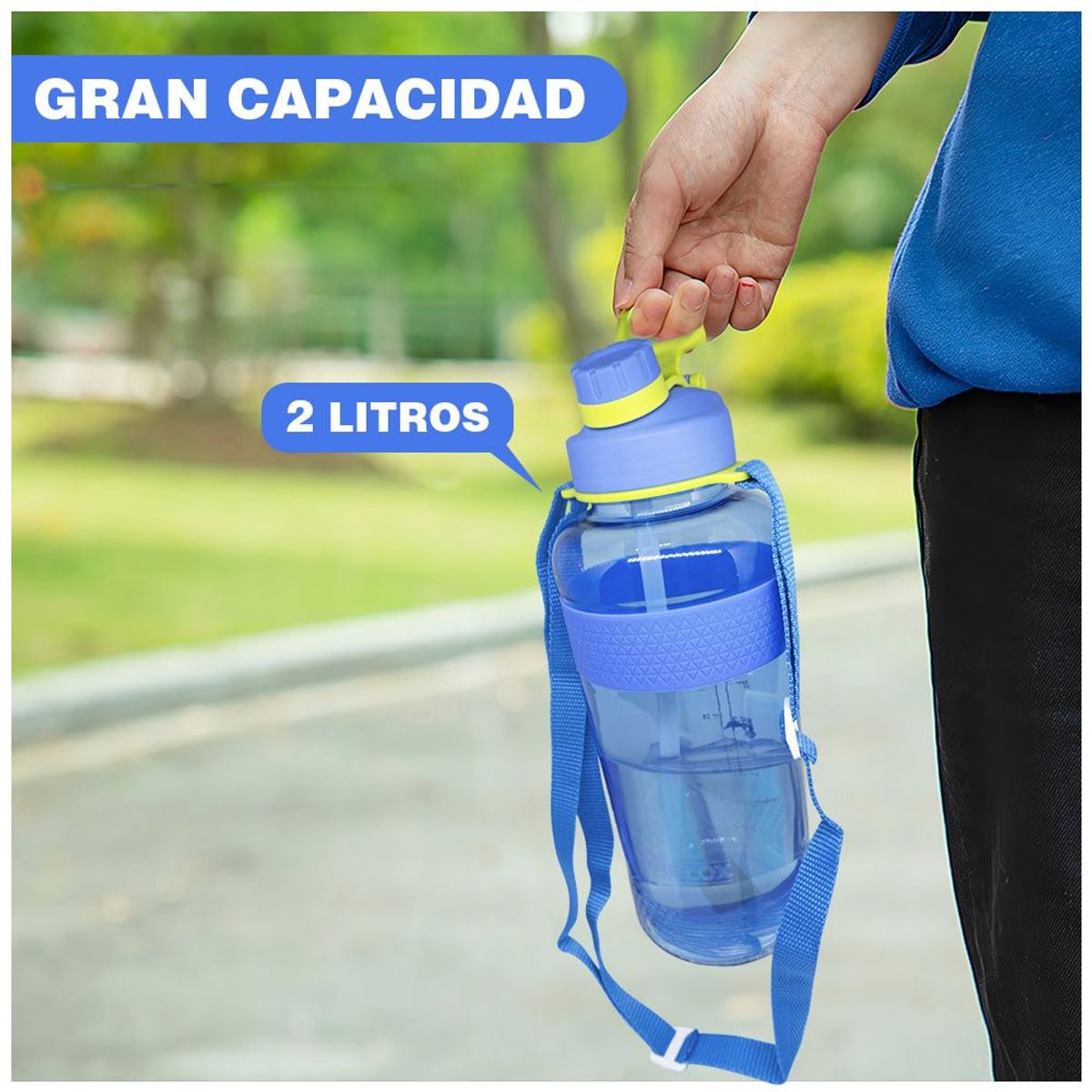 GENERICO - Botella 2L con Transportador Varelox Azul