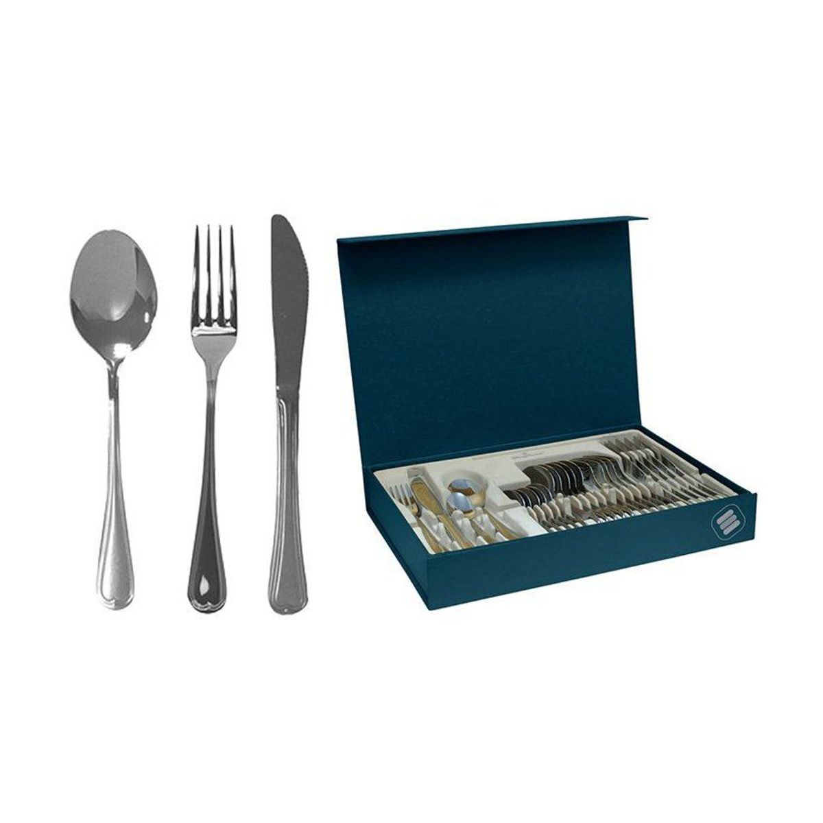 MAGEFESA - Juego de Cubiertos Acero Inoxidable 24 Piezas Magefesa Cordoba