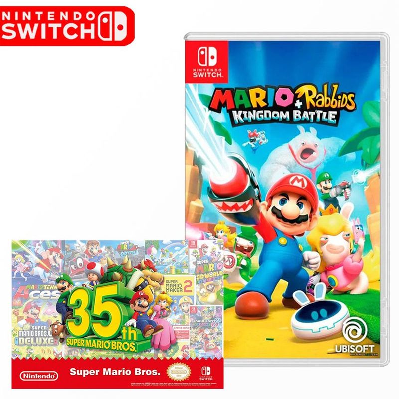 NINTENDO - Mario +  Rabbids Kingdom Battle Nintendo Switch + Poster